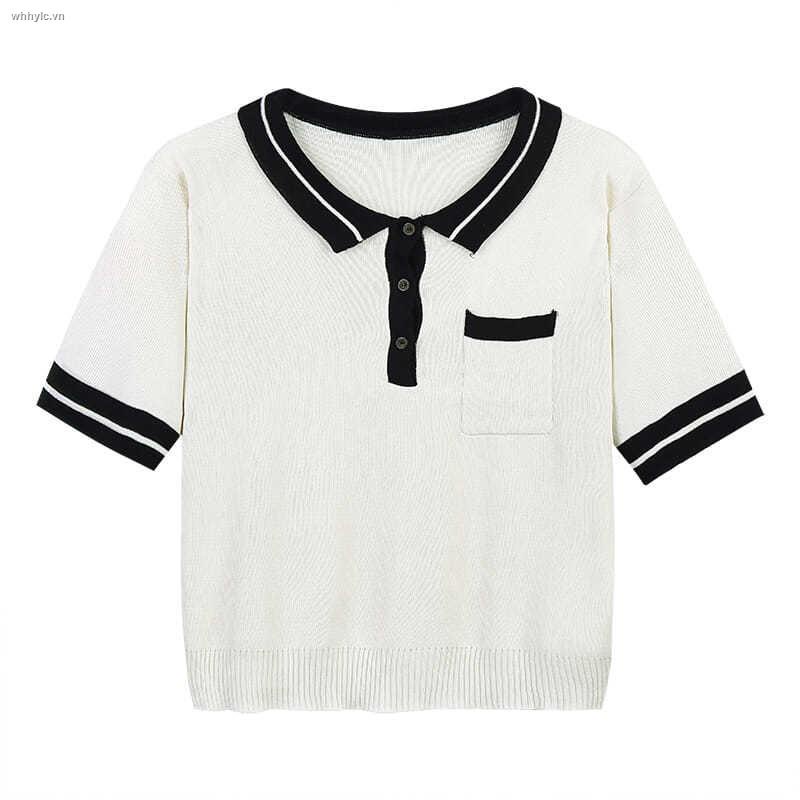 Áo Thun Cổ Polo Tay Ngắn Phong Cách Hàn Quốc Thời Trang Mùa Hè Hàng Mới Dành Cho Bạn Nữ 2021 | BigBuy360 - bigbuy360.vn