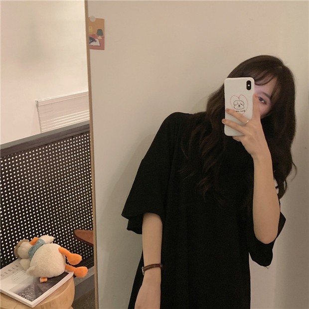 Áo Thun Trơn Đen Basic Tay Lỡ Form Rộng UNISEX Ulzzang