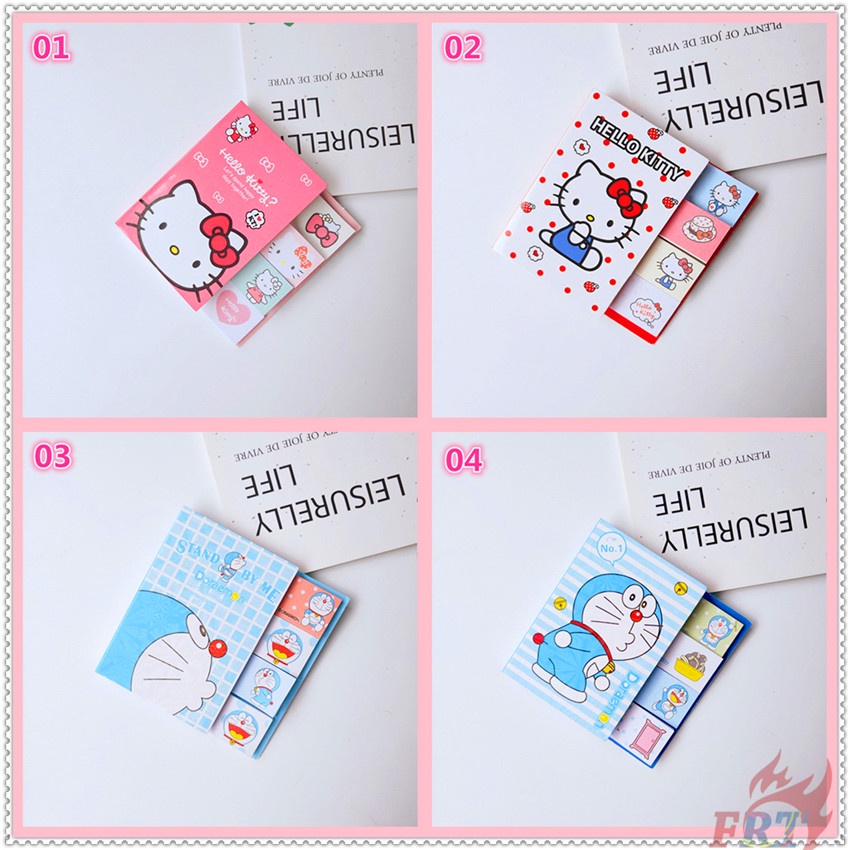 ✿ 1 Gói 100 Miếng Dán Hình Hello Kitty / Baymax / Totoro / Doraemon Đáng Yêu ✿ Giấy Dán Ghi Chú Họa Tiết Dễ Thương