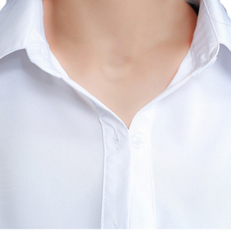 Đầm Trắng Tay Lỡ Phối Nút Thanh Lịch Hợp Thời Trang