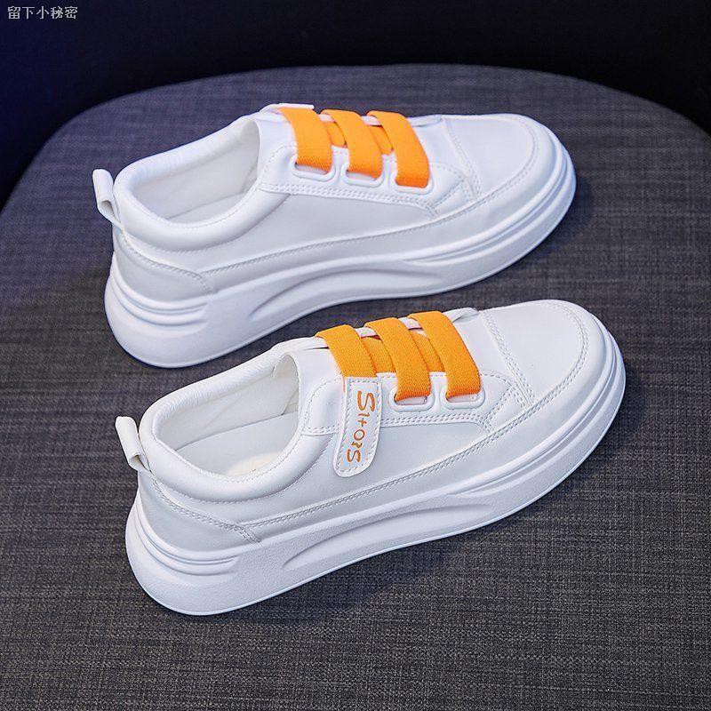 Giày Thể Thao Da Đế Dày Phối Khóa Dán Kiểu Đường Phố Cá Tính Cho Nữ | BigBuy360 - bigbuy360.vn