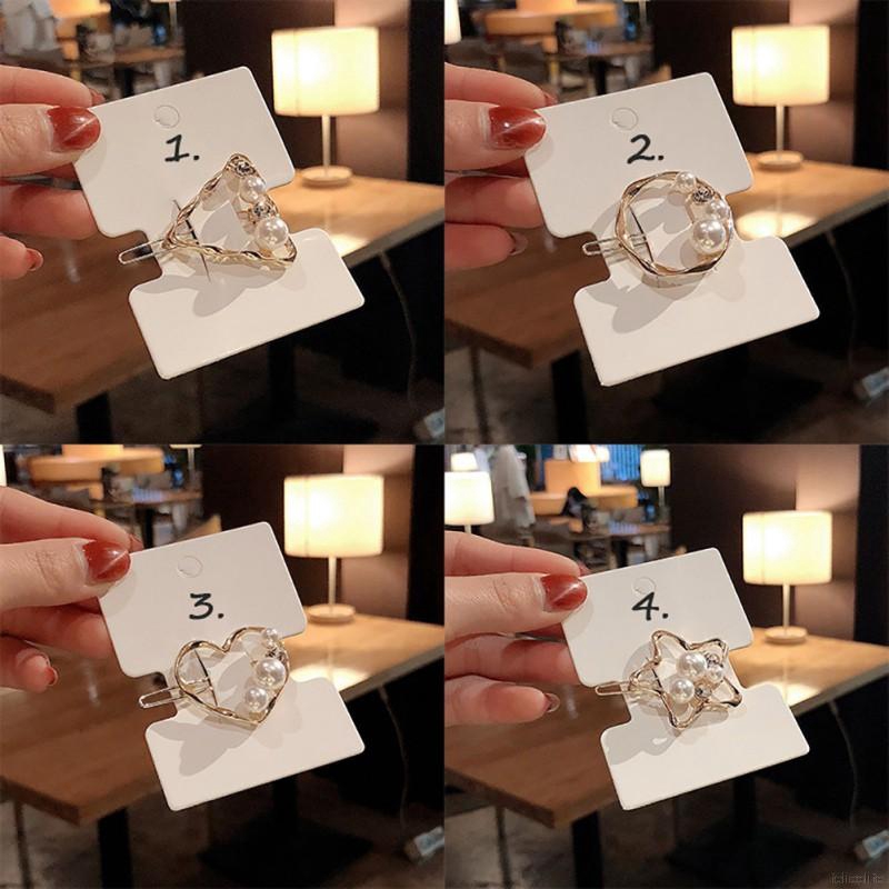 Kẹp tóc gắn trang trí ngọc trai phong cách Hàn Quốc dành cho nữ