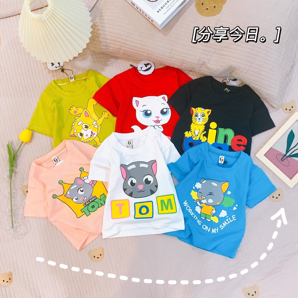 Lyvyshop - (Cotton SG chính phẩm) Áo thun cộc tay bé trai, bé gái siêu dễ thương từ 09-28kg