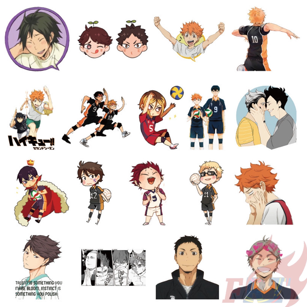 ❉ Haikyuu!! - Series 03 Anime Shoyo Hinata Tobio Kageyama Stickers ❉ 50Pcs/Set DIY Fashion Doodle Decals Stickers