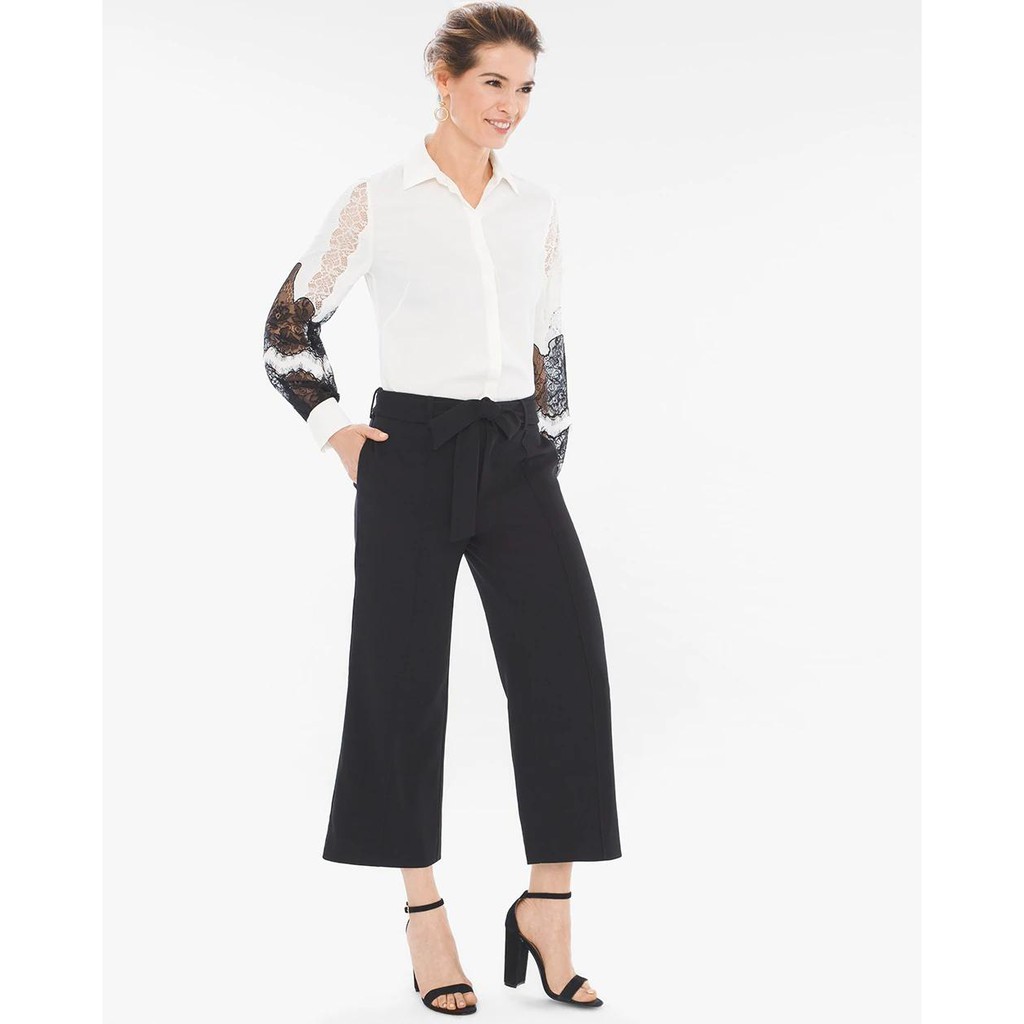 Quần tây ống rộng kèm belt xuất xịn