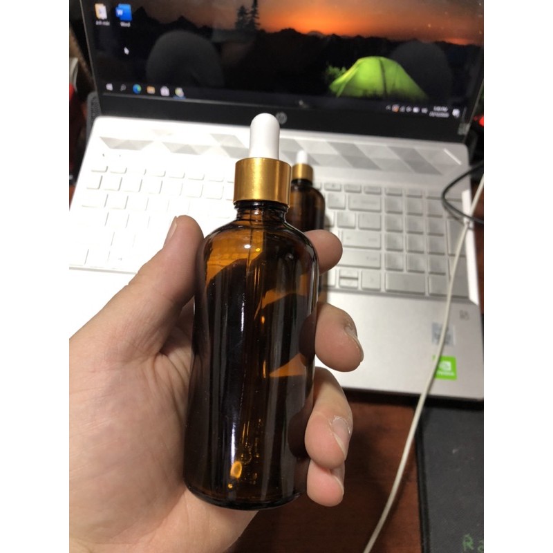 Chai chiết serum thuỷ tinh 100ml màu nâu
