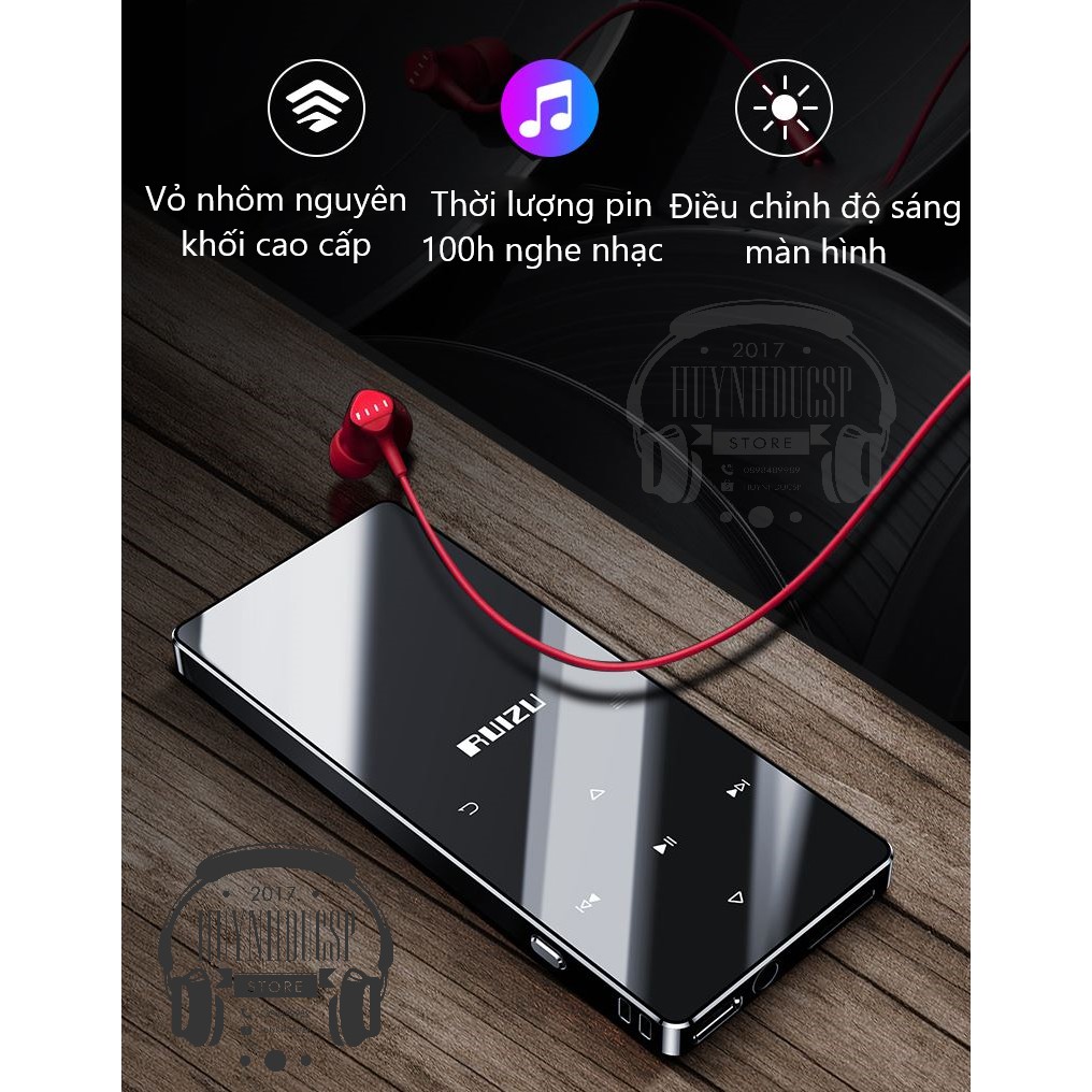 Máy nghe nhạc RUIZU D28 Bluetooth 5.0 Hifi Lossless Loa ngoài 2019 tặng kèm tai nghe