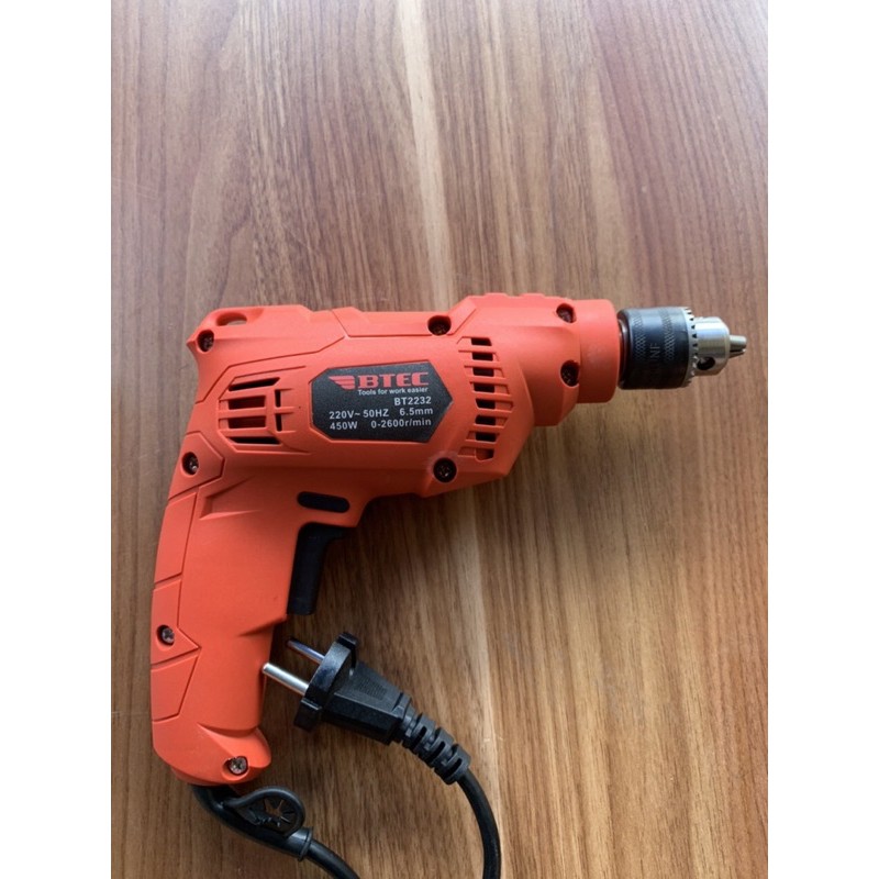 máy khoan điện , bắn vít , khoan lỗ khoan BTEC công suất 450w