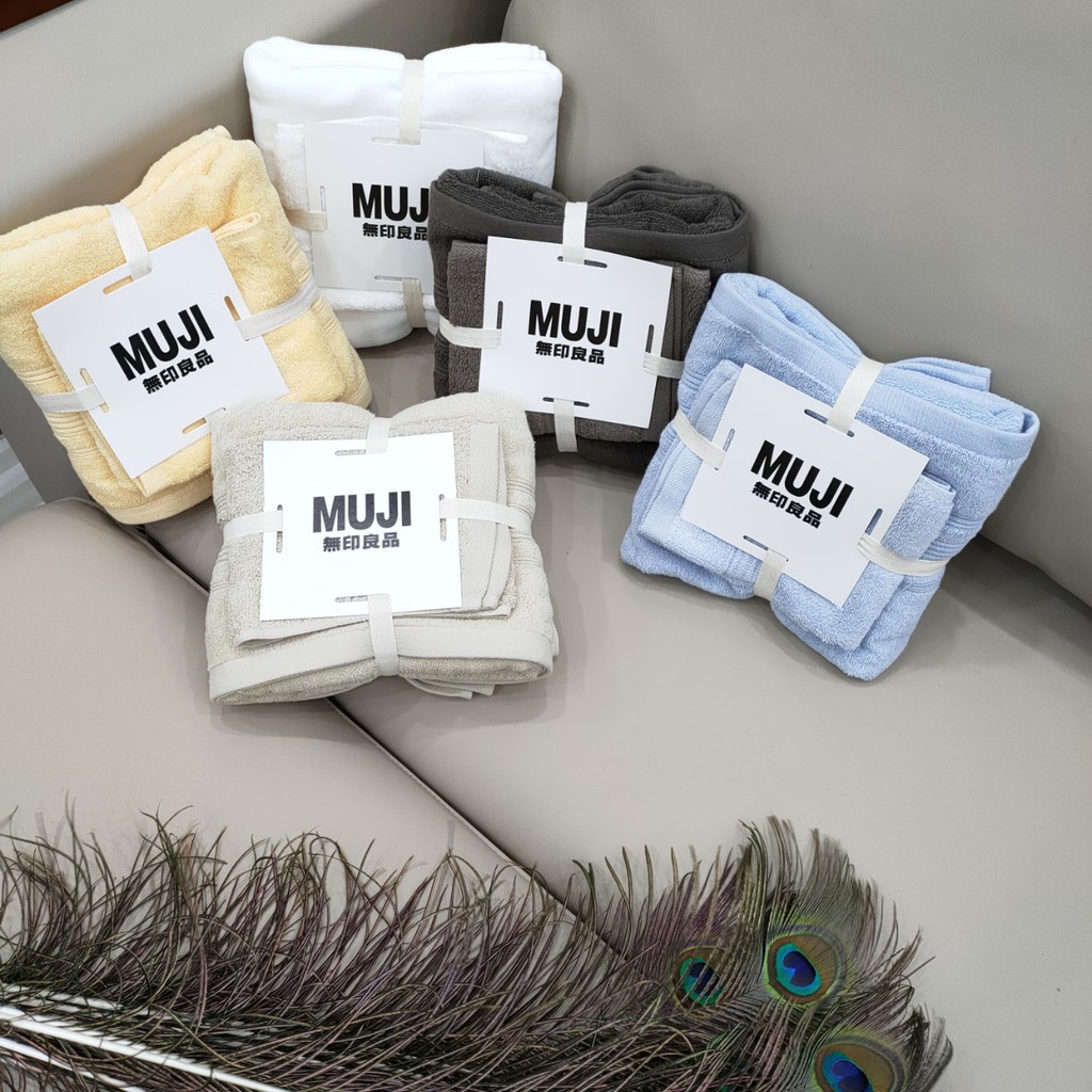 Combo khăn tắm kèm khăn mặt COTTON siêu thấm hút  thần thánh MUJI NHẬT BẢN