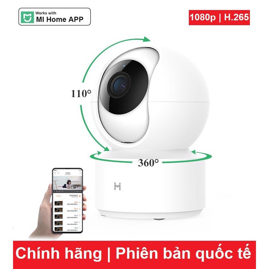 Camera Xiaomi Xoay 360 độ 1080P NHẬP KHẨU CHÍNH HÃNG