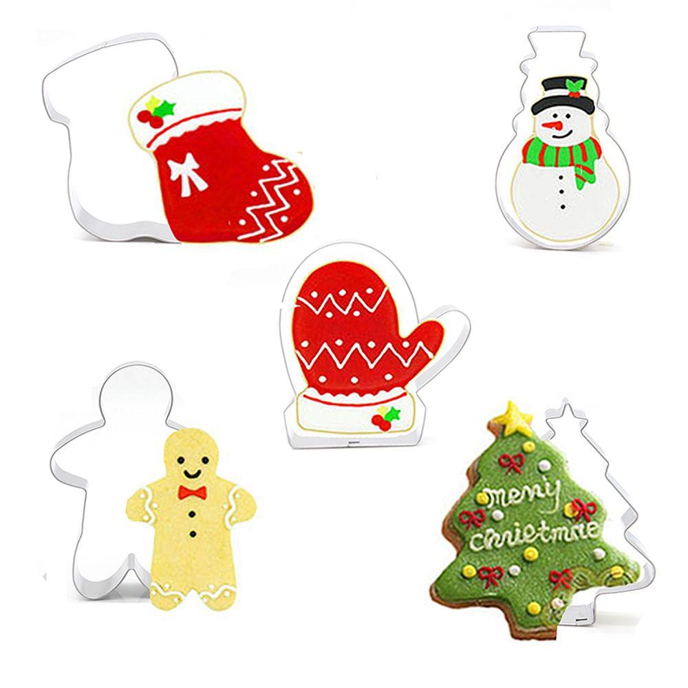 Set 5 / 7 Khuôn Cắt Bánh Quy Hình Tuần Lộc / Ông Già Noel / Tuần