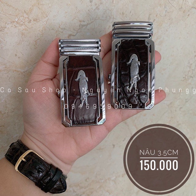 ĐẦU KHOÁ THẮT LƯNG DA CÁ SẤU 3.5cm - 4cm