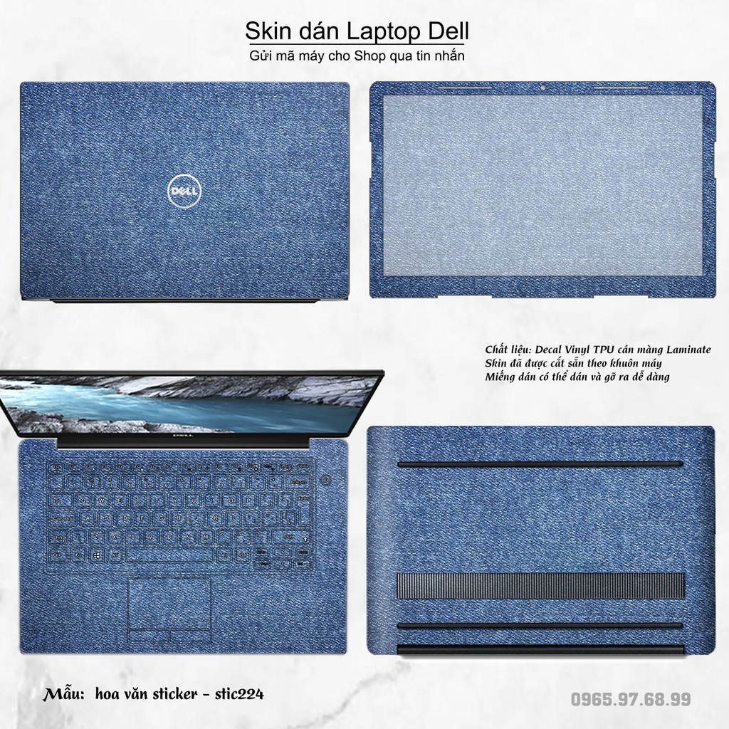 Skin dán Laptop Dell in hình Hoa văn sticker nhiều mẫu 36 (inbox mã máy cho Shop)