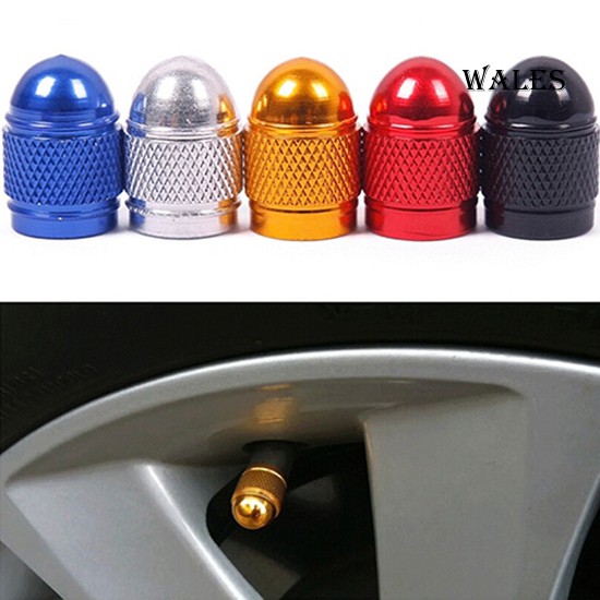 Set 4 nắp van lốp xe đạp/ xe tải bằng nhôm chống bụi thông dụng