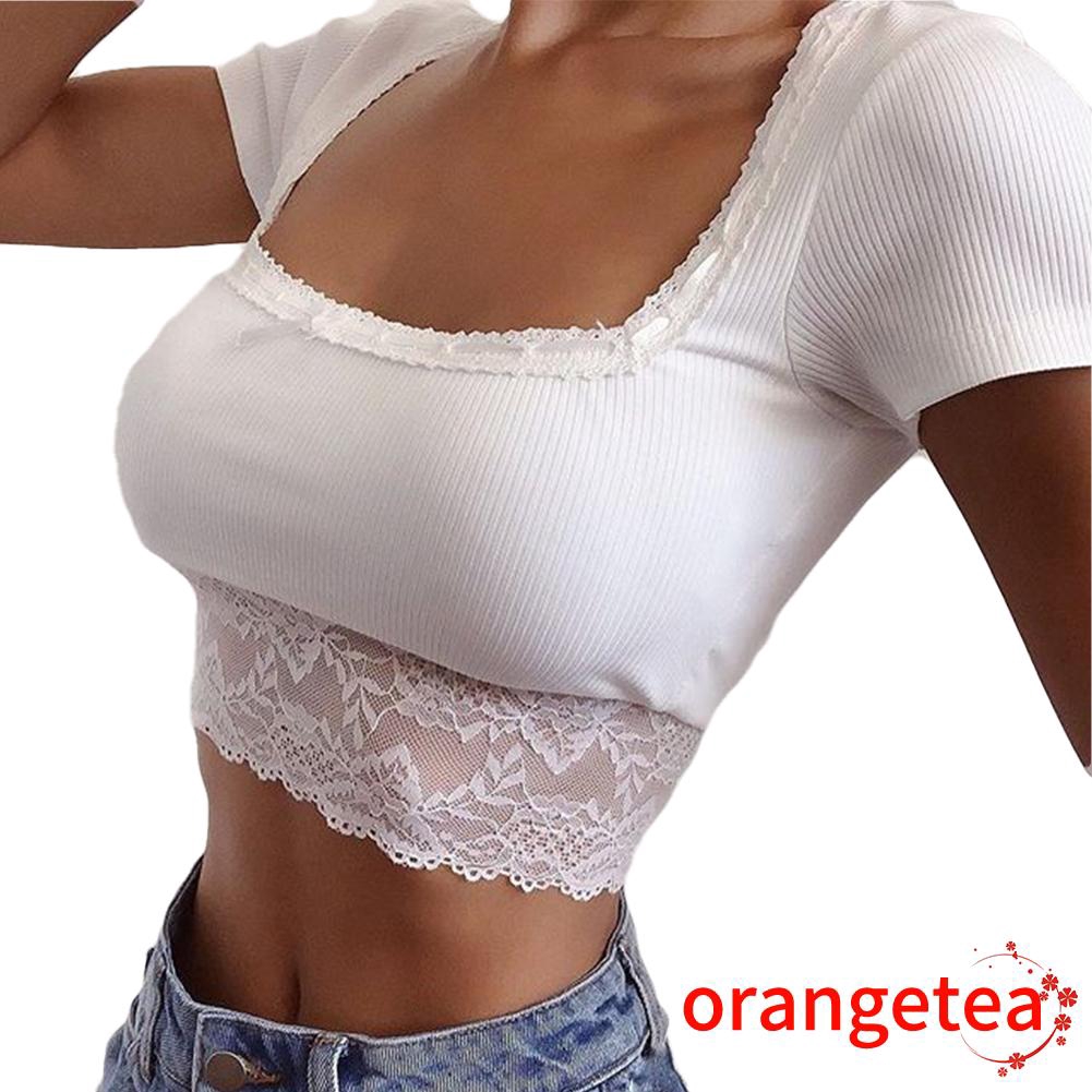 Áo Croptop Tay Ngắn Thời Trang Mùa Hè Cho Phái Nữ
