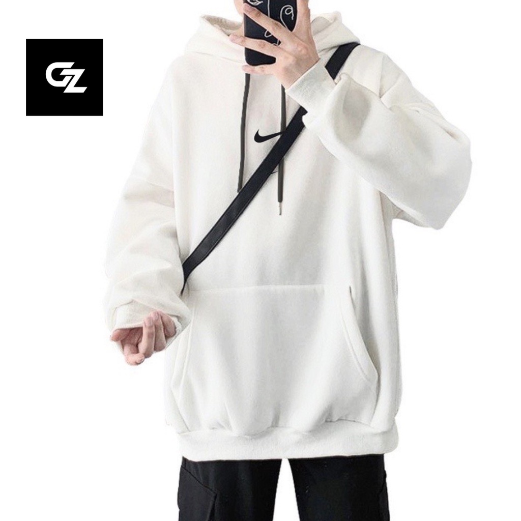 Áo hoodie nike thêu unisex basic nam nữ form rộng chất liệu nỉ bông cực ấm, Áo Hoodie Sweater  GZAK301