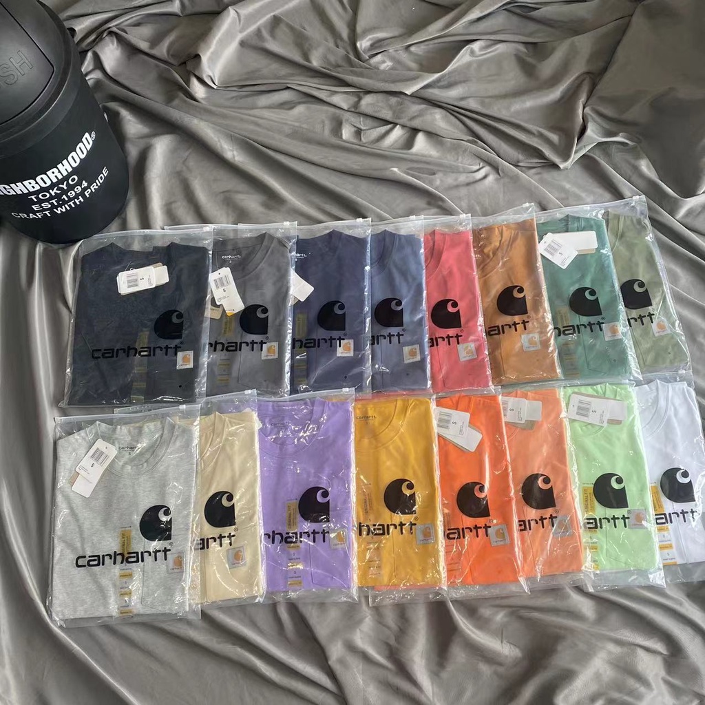 Áo Thun Cotton Trơn Tay Ngắn Có Túi carhartt K87