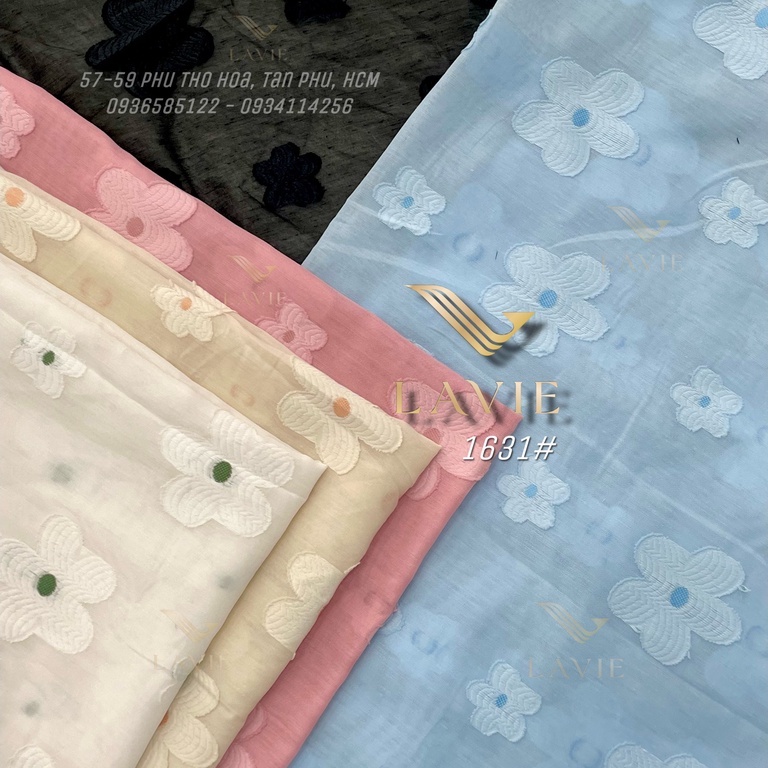 Vải Linen Tơ Hoa cao cấp nhà Lavie mỏng nhẹ, thanh lịch, vải may váy đầm, váy dạ hội sang trọng