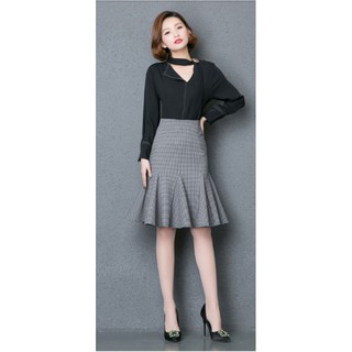 *❣️FREESHIP❣️Chân Váy Đuôi Cá Sọc Nhí Sang Trọng Thích Hợp Công Sở