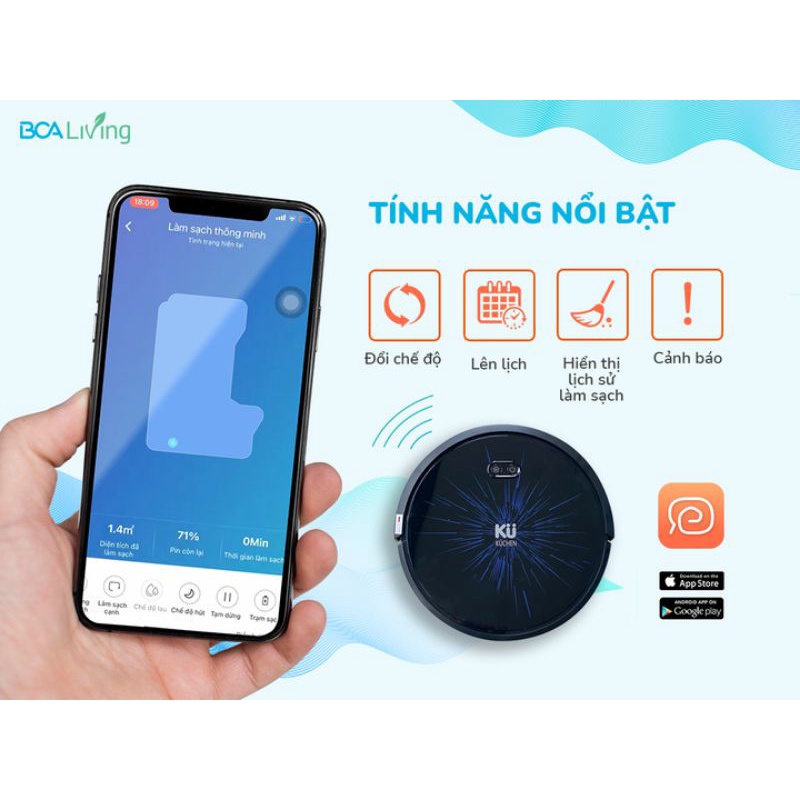 Robot hút bụi lau nhà KUR2709 KUCHEN ĐỨC. Top 3 bán chạy nhất