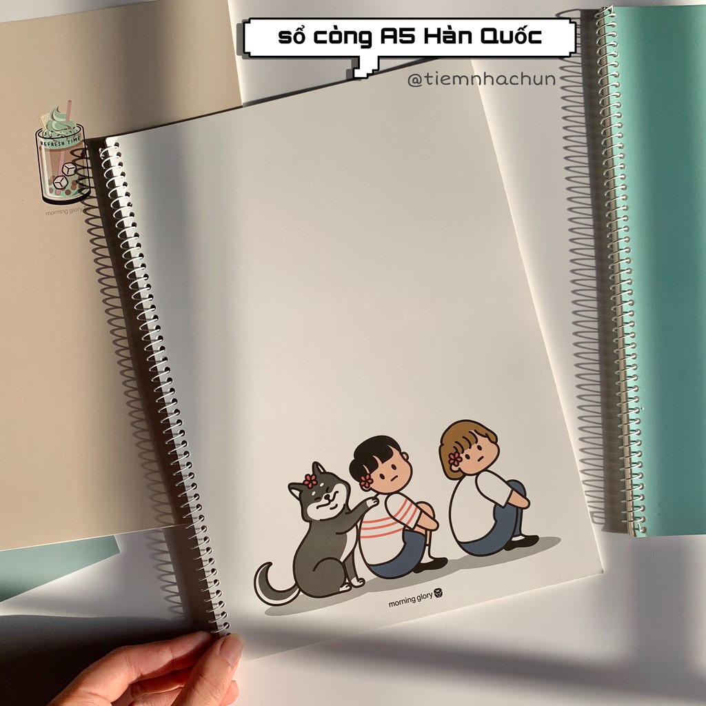 SỔ TAY HÀN QUỐC BOY AND CAT SIZE LỚN B5 (ảnh thật) - Hàng chính hãng 100% - Tiệm nhà Chun
