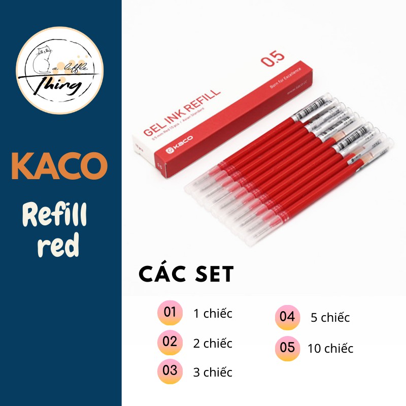 Ruột bút KACO 5mm mực đen/đỏ - ALT103