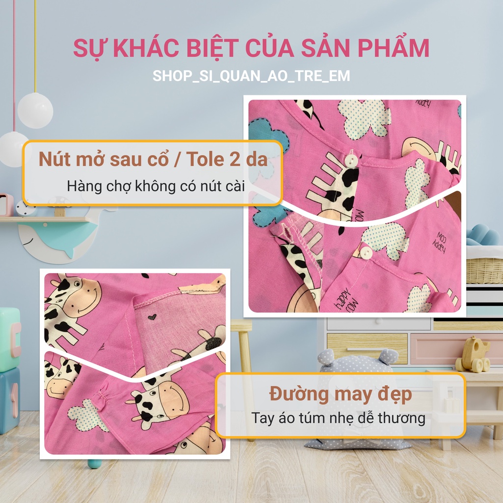 Bộ tole bé gái đồ lanh cho bé dài tay mặc mát