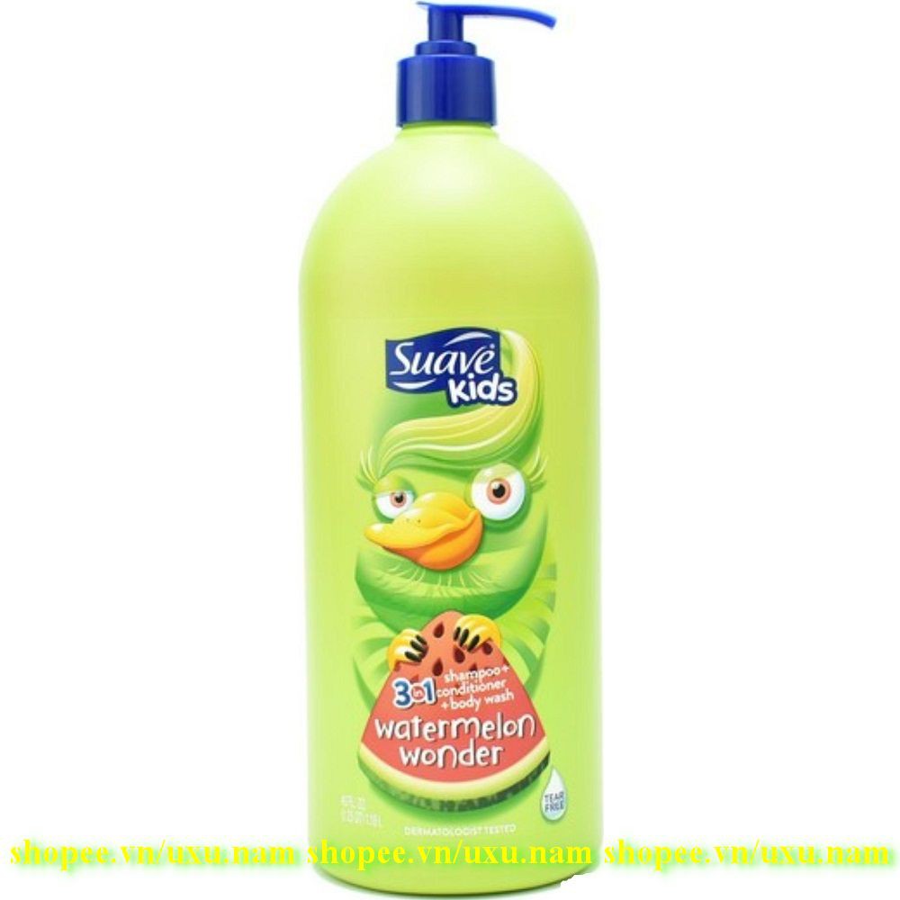 Dầu Tắm Gội Xả Tắm 1.18l Suave Kids hương dưa hấu 3 Trong 1 chính hãng | BigBuy360 - bigbuy360.vn