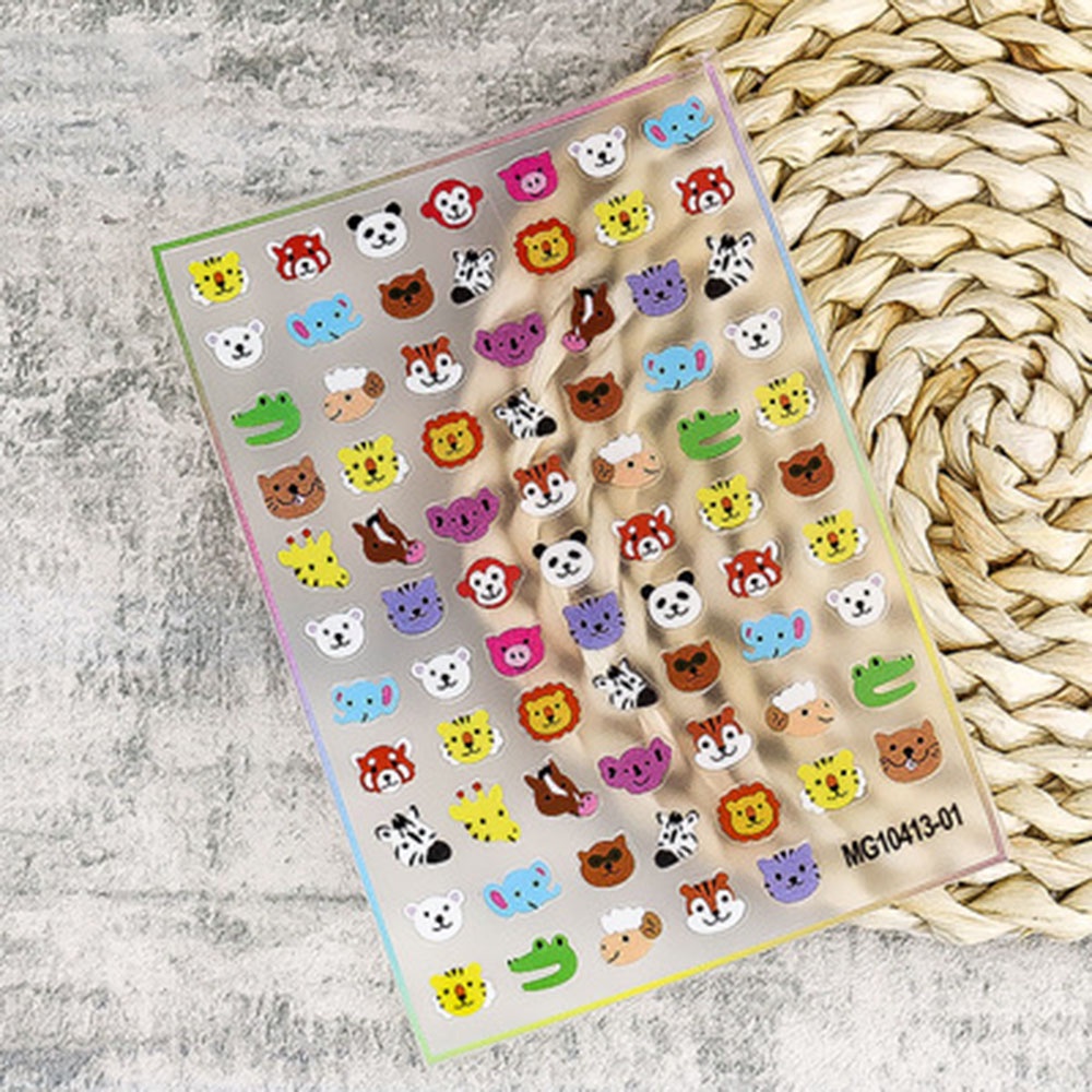 [Hàng mới về] Miếng dán trang trí móng tay họa tiết hoạt hình 3d chống thấm nước phong cách nghệ thuật