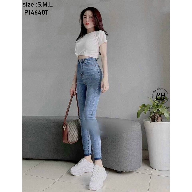 Quần Jeans Nữ Cạp Dài Lưng Cao Tôn Dáng Siêu Sang Chảnh | BigBuy360 - bigbuy360.vn