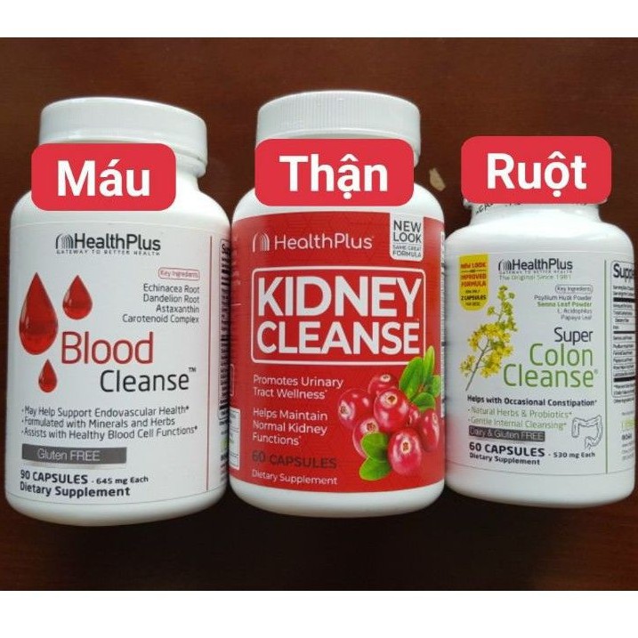 BỘ SẢN PHẨM LÀM SẠCH KIDNEY, COLON VÀ BLOOD HEALTH PLUS