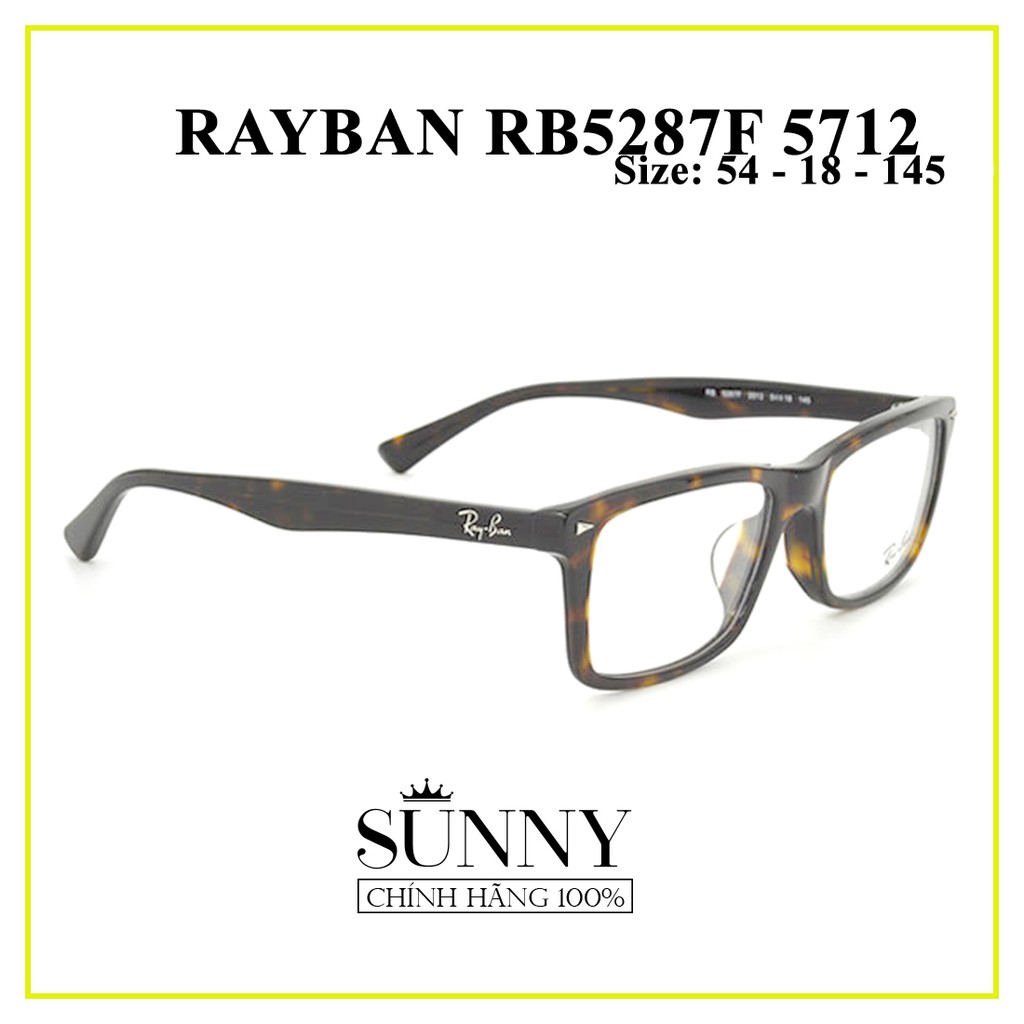 RB5287F- 5712 - Gọng kính nam nữ Rayban chính hãng , bảo hành toàn quốc, thiết kế dễ đeo bảo vệ mắt