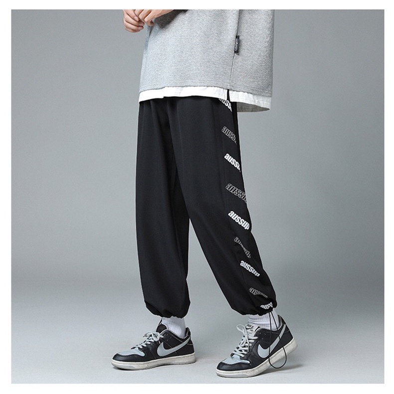 Quần jogger unisex ⚡ 𝐆𝐢́𝐚 𝐇𝐮̉𝐲 𝐃𝐢𝐞̣̂𝐭 ⚡ Quần ống rộng có dây rút ở gấu chất Umi thể thao, chất lì  không xù