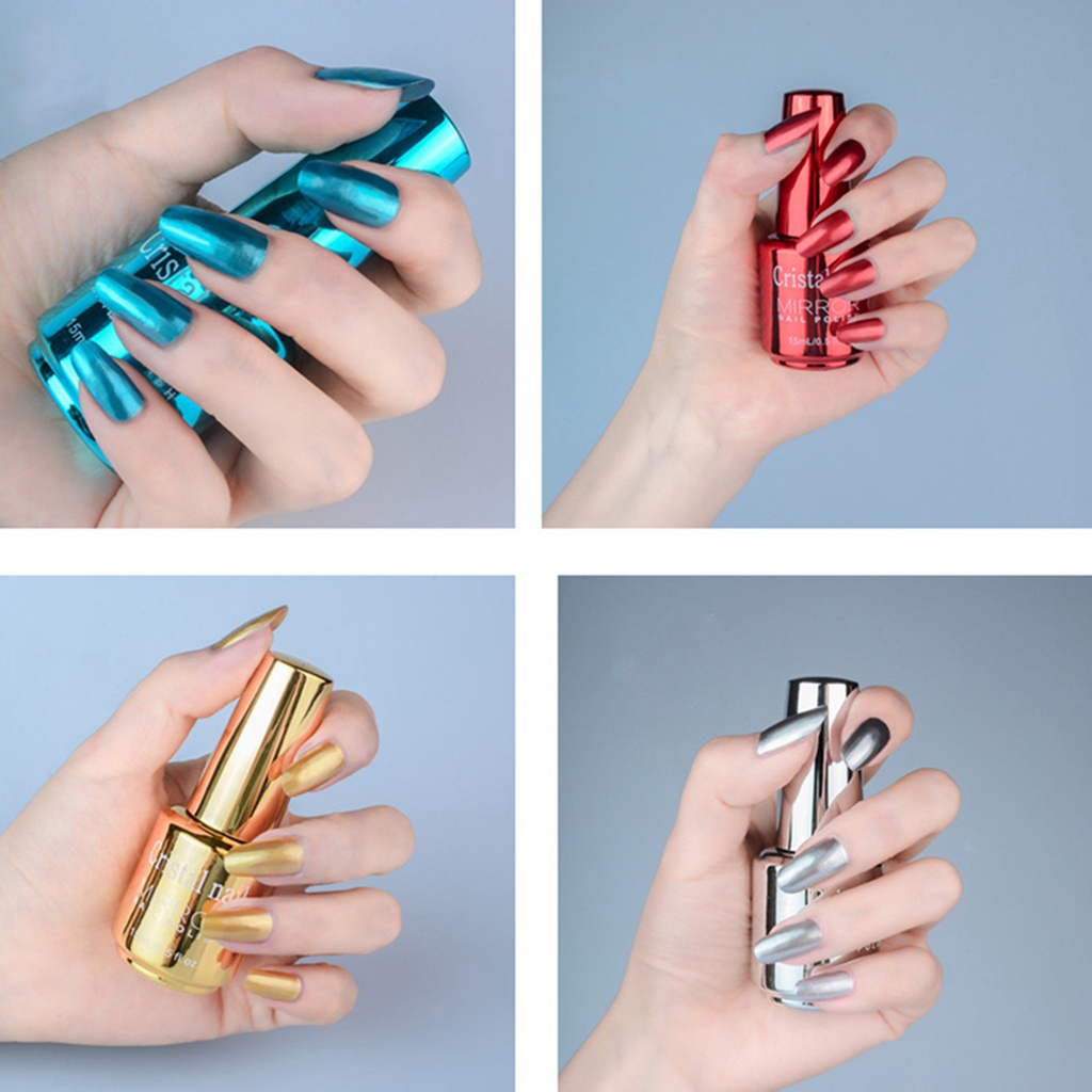 [Hàng mới về] Sơn móng tay hiệu ứng ánh kim nhanh khô 20ml