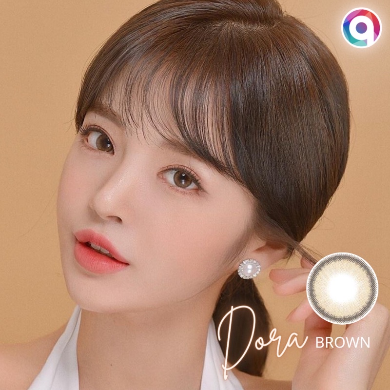 Kính áp tròng QUYNH LENS dora brown 0-8 độ