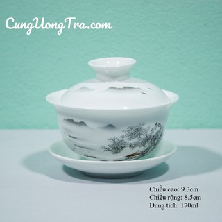 Chén khải uống trà - chén khải sứ