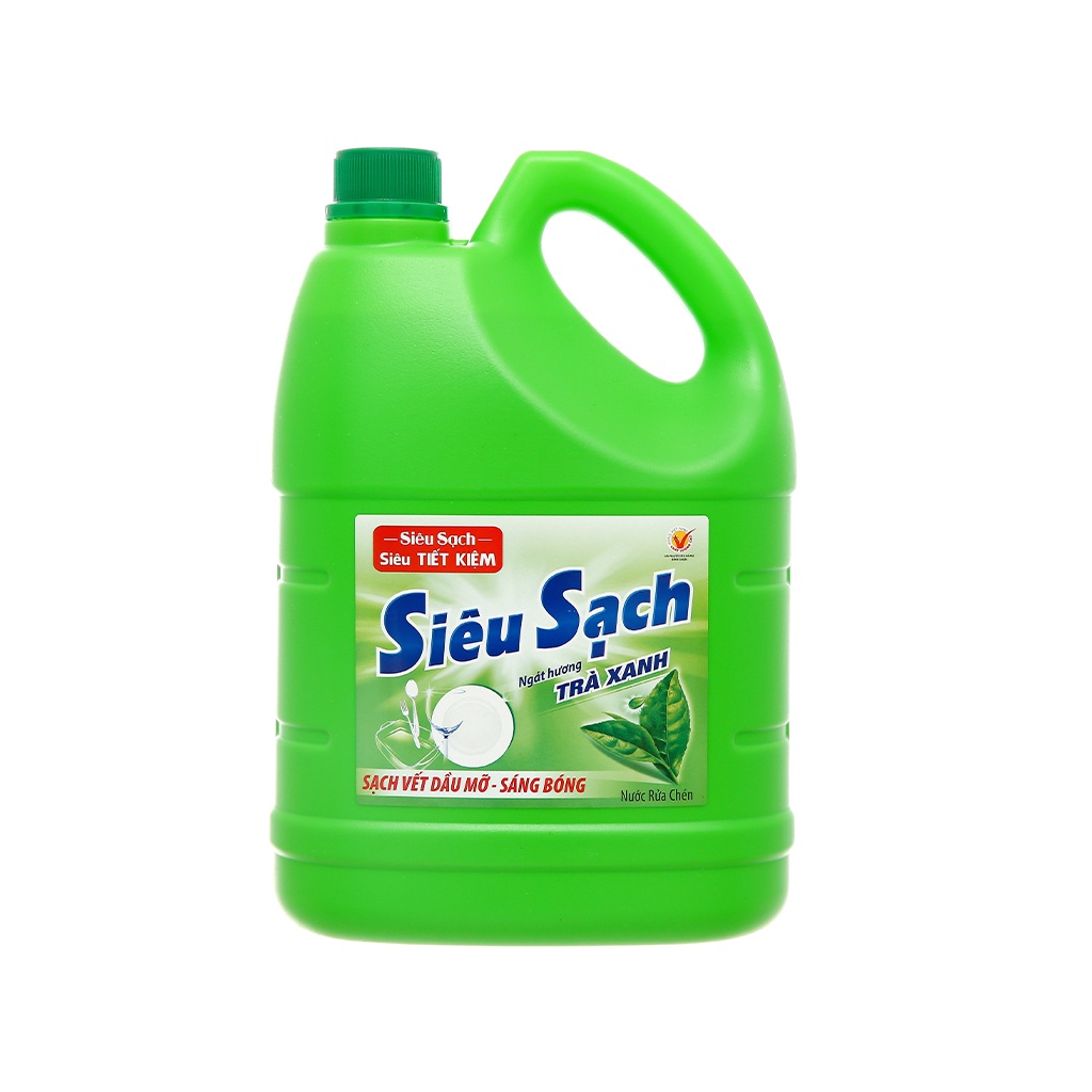 Nước Rửa Chén Siêu Sạch Lix Tinh Chất Trà Xanh Can 3kg6