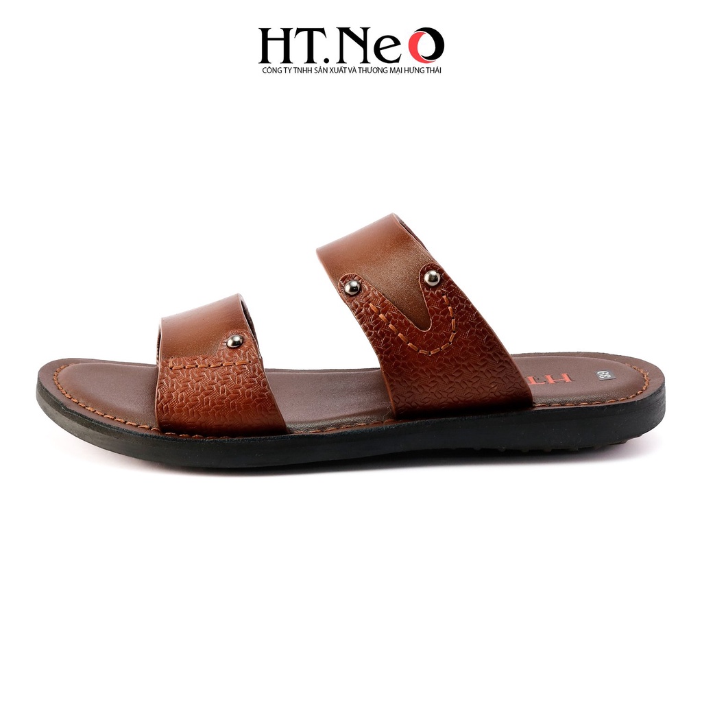 Sandal nam HT.NEO 100% da bò mềm mại, đế cao su nguyên khối, khâu may chân quai siêu chắc chắn SD133
