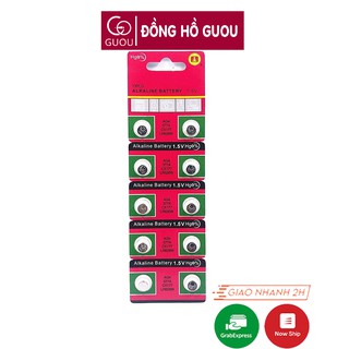 Pin đồng hồ đeo tay nam nữ GUOU loại cúc áo giá rẻ thay pin đồng hồ kim thể thao điệ