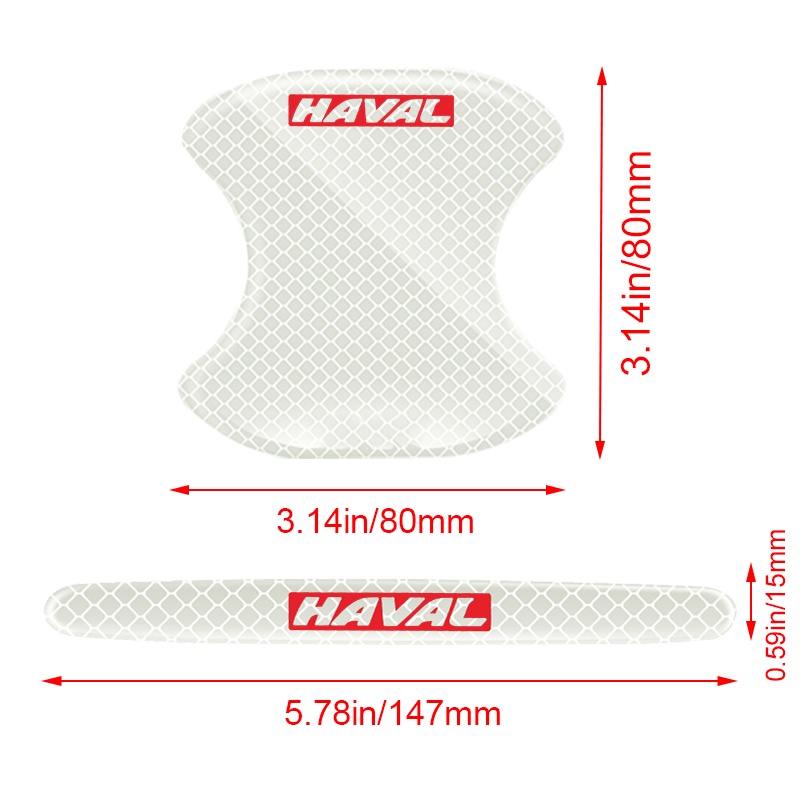 Miếng dán dải cảnh báo ô tô Phản xạ cao Sáng Bát cửa Tay nắm cửa đề can Hình dán chống xước Phụ kiện xe hơi