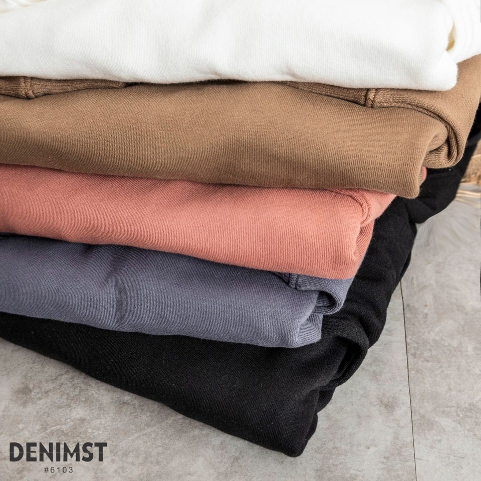 Áo Hoodie Nam Trơn Cao Cấp DENIMST 6103 Chất Liệu Nỉ Da Cá, Dáng Suông
