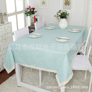 KHĂN TRẢI BÀN HOA NHÍ XANH DA TRỜI KB023