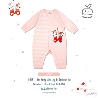 Lapomme - Bộ cài chéo, cài thẳng, body dày sơ sinh kẻ hình mèo SLD058, SLS058, JL058