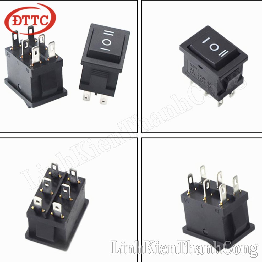 Công Tắc Bập Bênh 3 Chế Độ KCD1-203 6A 250V 21x15mm