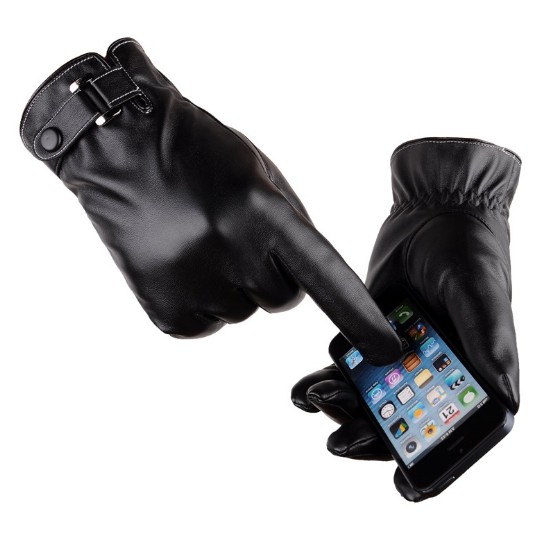 Găng tay da lót lông cừu cảm ứng 5 ngón dùng trên mọi thiết bị di động, smartphone đều mượt mà, bao ấm