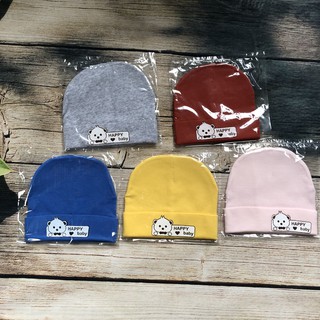 Mũ cotton sơ sinh sắc màu cho bé