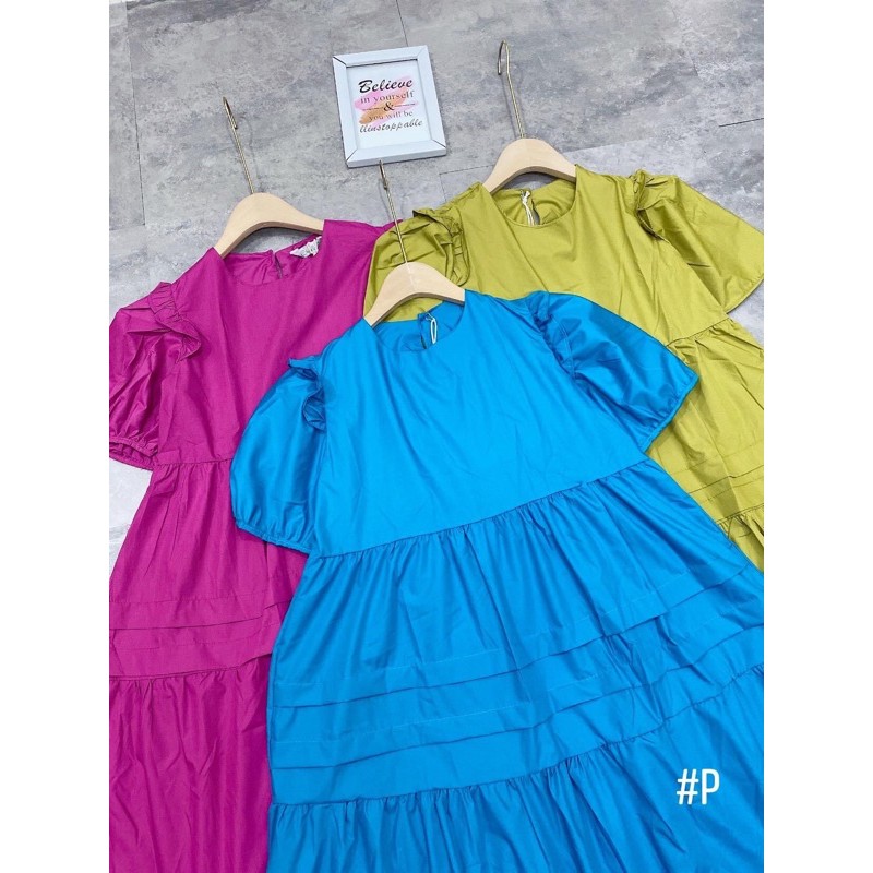 [Hàng Chuẩn] Váy Babydoll Xanh Tay Cộc, Đầm Nữ Dáng Xoè Siêu Xinh Có Ảnh Thật Kem Video | BigBuy360 - bigbuy360.vn