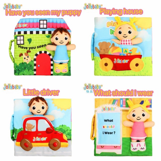 Sách vải kèm búp bê Jollybaby