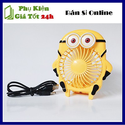 Quạt Cầm Tay Nhân Vật Minion - Siêu Mát - Siêu Bền