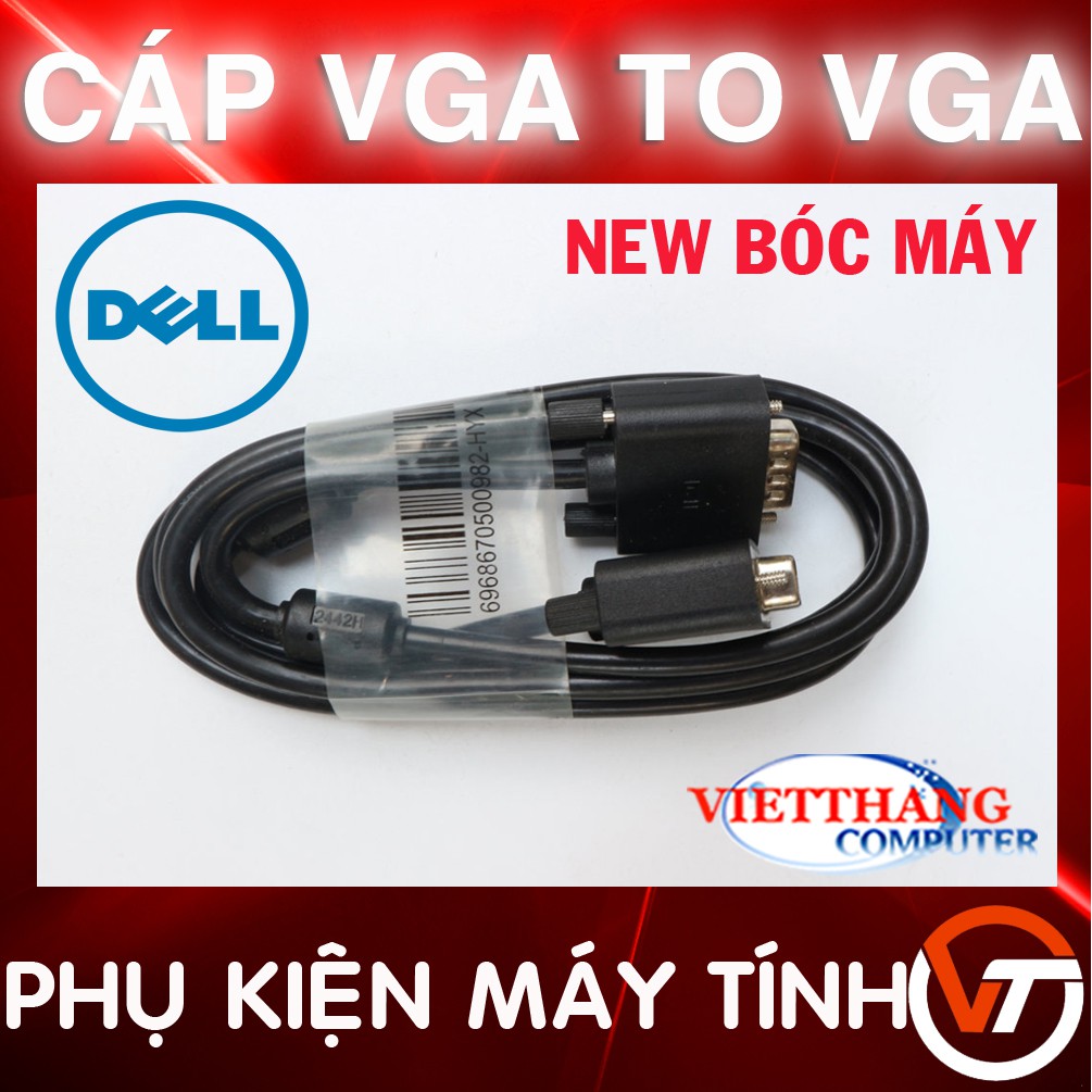 Cáp VGA Dell - VGA To VGA Zin 1.5m Hàng New 100% Bóc Máy